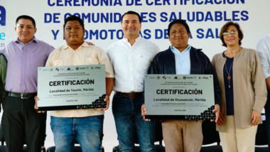 Gobierno Federal certifica comisarías meridanas como Comunidades Saludables y Promotoras de la Salud