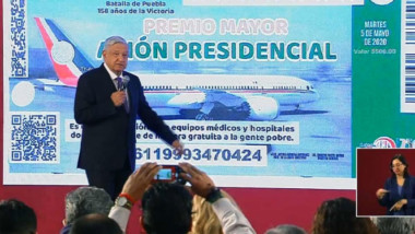 Presentan diseño del ‘cachito’ para rifa del avión presidencial