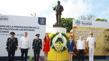 Yucatán conmemora el 103 aniversario de la promulgación de la Carta Magna