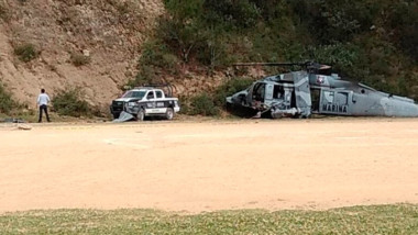 Helicóptero de la Marina se desploma en Veracruz