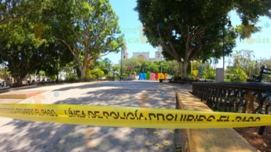 Cierran acceso a la Plaza Grande de Mérida (video)