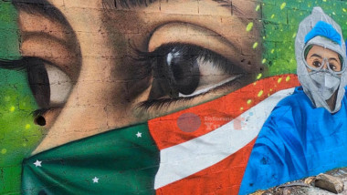 Trabajadores de la salud tienen un mural en su honor