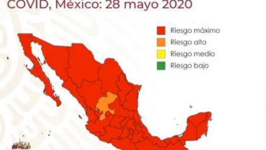 Todo México, salvo Zacatecas, está en riesgo máximo por COVID-19, según semáforo federal