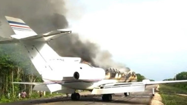 Avioneta incendiada en Quintana Roo venía de Venezuela