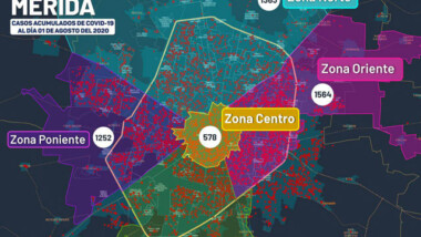 Hay más de 1,200 casos activos de covid en Yucatán