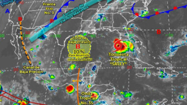 La tormenta tropical “Sally” provocará lluvias en Yucatán