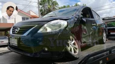 Choca vehículo oficial del Gobernador Vila (Video)