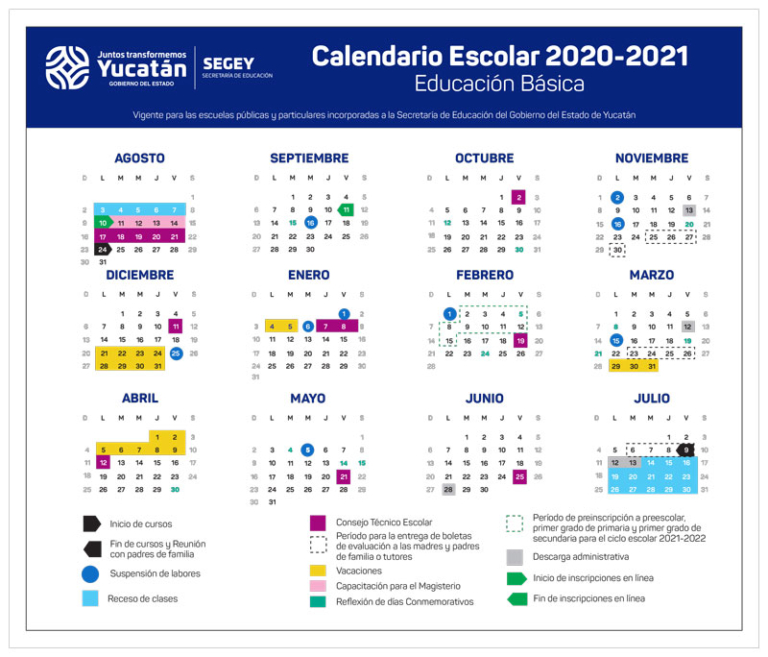 Segey Presenta El Calendario Escolar 2021 2022 El Maya Kulturaupice 2069