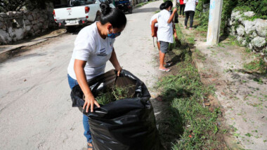 Habitantes de Baca, Hunucmá y Ucú colaboran en la limpieza de sus comunidades
