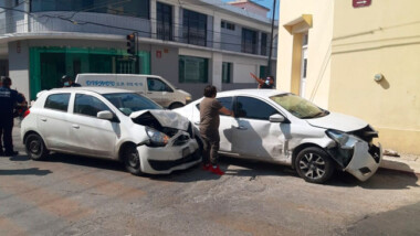 Choque con ‘suerte’ en el Centro