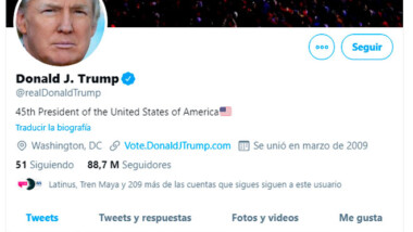 Twitter bloquea cuenta de Trump, podría cerrarla si sigue violando las reglas