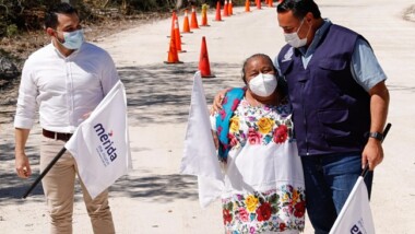 Alcalde supervisa nuevas calles en Chablekal y el inicio de una ciclopista en Xcunyá