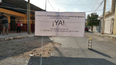 Protestan y exigen repavimentación en Residencial Pensiones