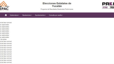 Yucatán: PREP arrojará primeros resultados a las 8 de la noche