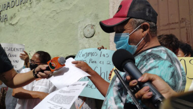 Protestan ejidatarios de Celestún, piden elecciones