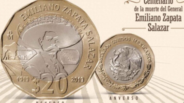 Circula nueva moneda de 20 pesos con Emiliano Zapata