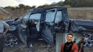 Eduin Caz, de Grupo Firme, confirma que su camioneta se accidentó: “estamos bien”