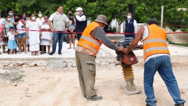 Rehabilitan parque de la comisaría de San Pedro Chimay