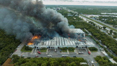 Mega incendio arrasa con seis empresas