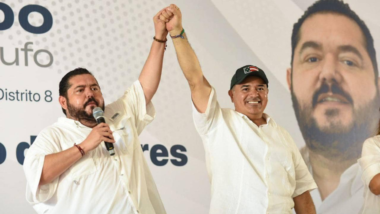 Candidato de Morena pide voto para Renán Barrera y Cecilia Patrón