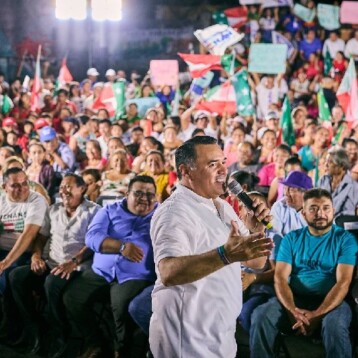 Desde Hocabá, Renán pide a yucatecos cuidar y defender el voto