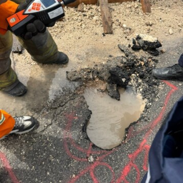 Perforan ducto de gas natural por accidente