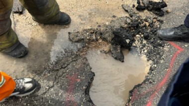 Perforan ducto de gas natural por accidente