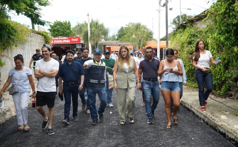 Mejoran calles de Xcanatún