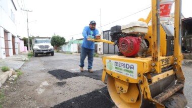 Disminuyen reportes por baches en Mérida