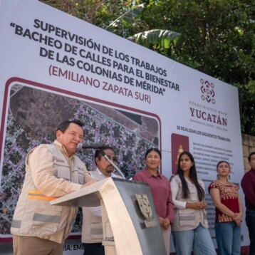 Supervisan bacheo de la 4T en el sur