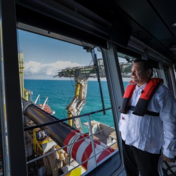 Supervisa Huacho avances del dragado en el Puerto de Progreso