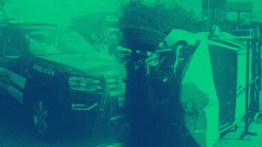 Choca contra unidad de la SSP en Periférico