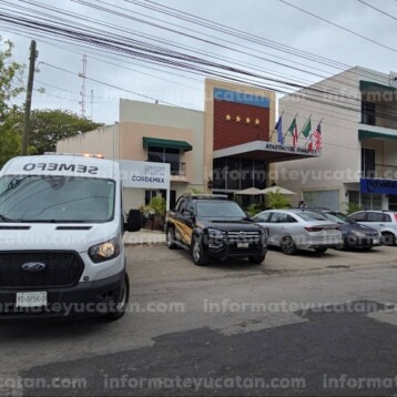 Hallan sin vida a una persona en hotel de Mérida