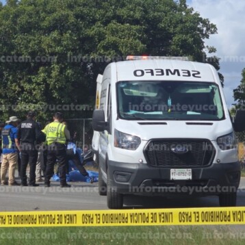 Motociclista muere arrollado en el Periférico de Mérida