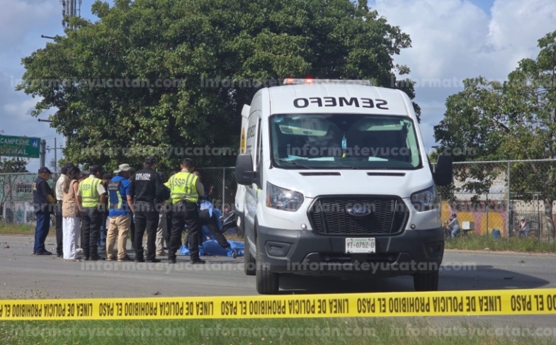 Motociclista muere arrollado en el Periférico de Mérida