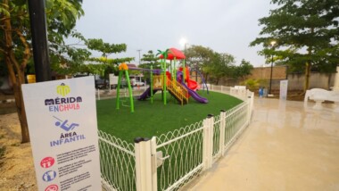 Invierte Comuna $5.9 millones de pesos en parque infantil y un domo