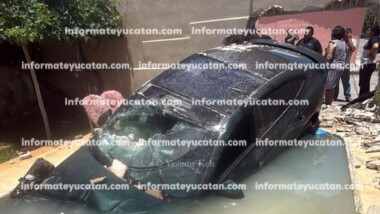 ¡Terminó en la piscina!