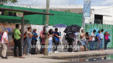 Paro parcial de transporte en Mérida; usuarios pagan los platos rotos