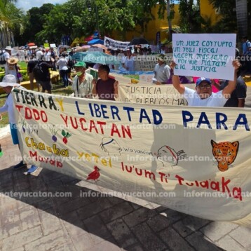 Comunidades mayas marchan en Mérida contra despojo de tierras y proyectos inmobiliarios