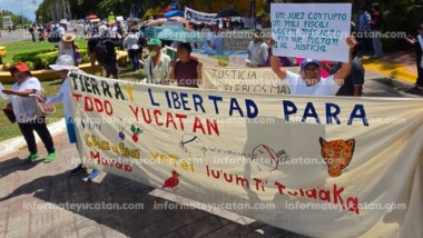 Comunidades mayas marchan en Mérida contra despojo de tierras y proyectos inmobiliarios