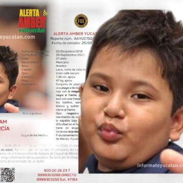 Mérida: Alerta Ámber para localizar a menor de 7 años