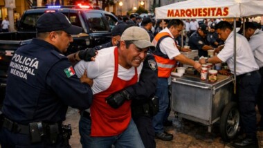 Marquesitero detenido por la Policía Municipal de Mérida